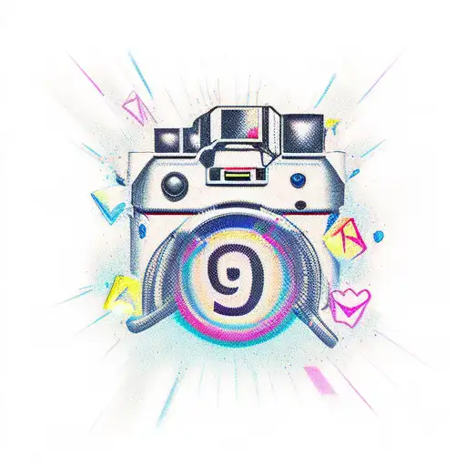 90s themed  tattoo design idea