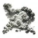 realistic clouds and sparkles scattered tattoo design idea