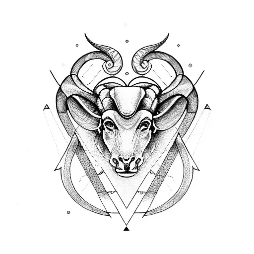 aries and libra tattoo design idea
