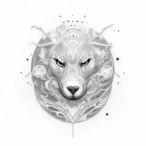 fase lunar tattoo design idea