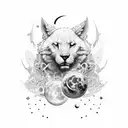 fase lunar tattoo design idea