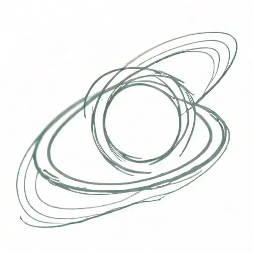 Neptune and its rings  tattoo design idea