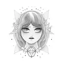 kindness girl tattoo design idea