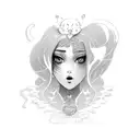 kindness girl tattoo design idea