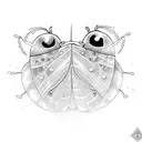 Warrior ladybug with garden shears  tattoo design idea