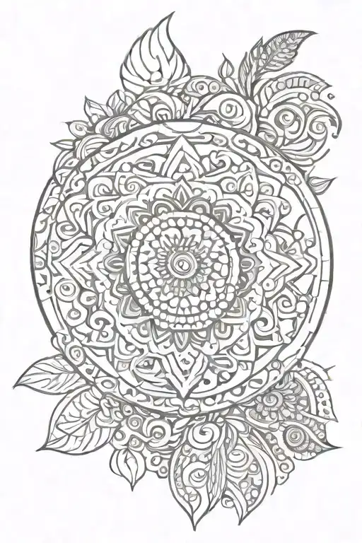 mandala hippy inspired mandala tattoo design idea