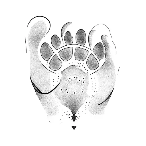 cat paws tattoo design idea