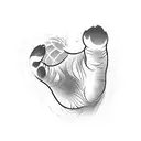 cat paws tattoo design idea