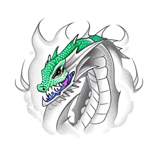 baby dragon tattoo design idea