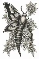 Death hawk moth tattoo design idea