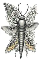 Death hawk moth tattoo design idea