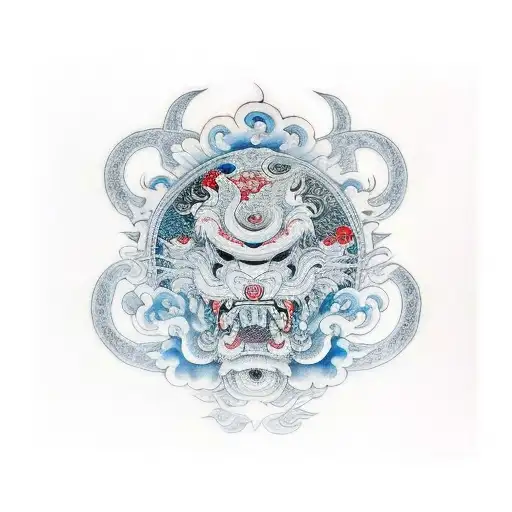 Foo Dog tattoo design idea