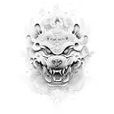 Foo Dog tattoo design idea