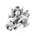 randy rhoads tattoo design idea