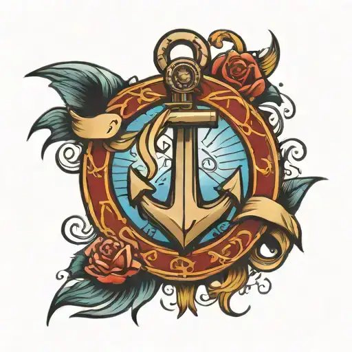 Jesus Christ Anchor  tattoo design idea