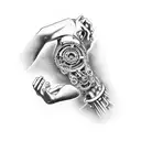 Biomechanical Arm tattoo design idea
