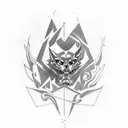 dishonored pattern tattoo design idea