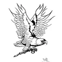 composition: eagle, windrose, phrase "la confianza de un pajaro no esta en la rama sino en la fuerza de sus alas", 40k v tattoo design idea