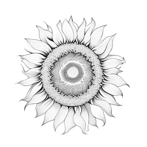 Sunflower tattoo design idea