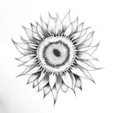 Sunflower tattoo design idea