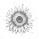 Sunflower tattoo design idea