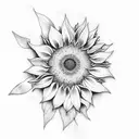 Sunflower tattoo design idea