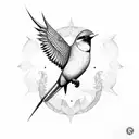 birds freedom tattoo design idea