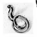 the snake bites itself by the tail twisted in the form of a figure 8 tattoo design idea