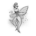 tinker bell tattoo design idea