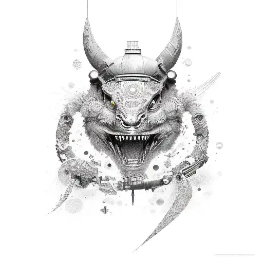 virus and taxi and crypto tattoo design idea