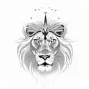 A powerful lion on a motorcycle with a banner that says 'Never give up' tattoo design idea