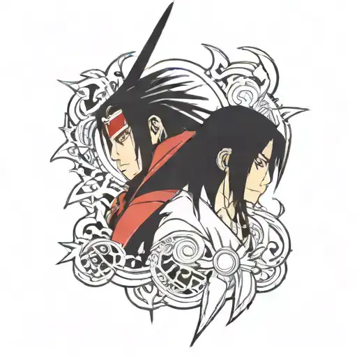 Itachi and Sasuke Uchiha tattoo design idea
