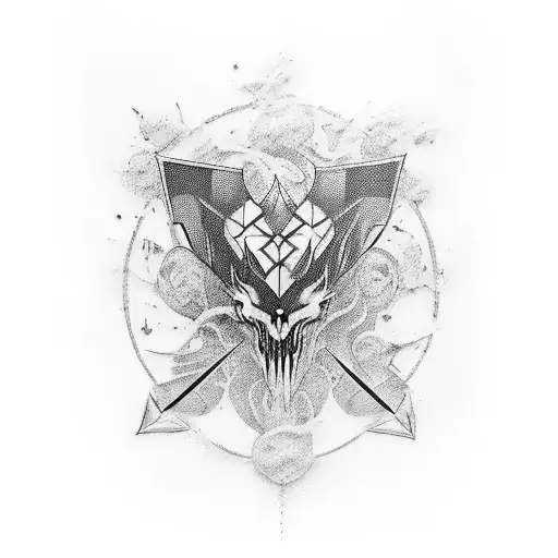 heavy metal music tattoo design idea