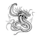 snake-dragon tattoo design idea