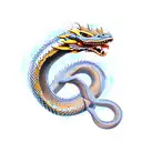 snake-dragon tattoo design idea