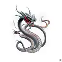 snake-dragon tattoo design idea