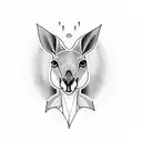 kangaroo tattoo design idea