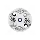 yin yang with oak tree in white side and whale in bck side tattoo design idea