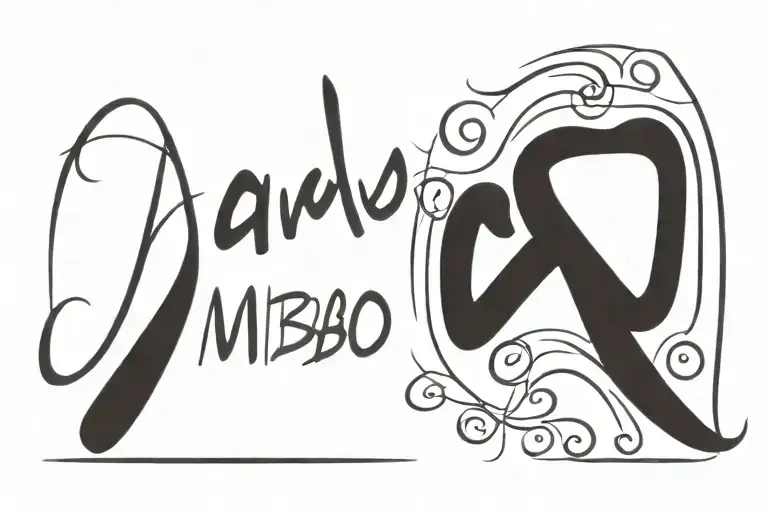 paw print with wings around it and the word "mambo" written in cursive going through the paw pad    tattoo design idea