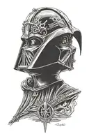 darth Vader staring at anakin skywalker tattoo design idea