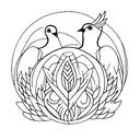 two doves tattoo design idea
