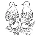 two doves tattoo design idea