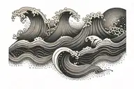 three waves  tattoo design idea