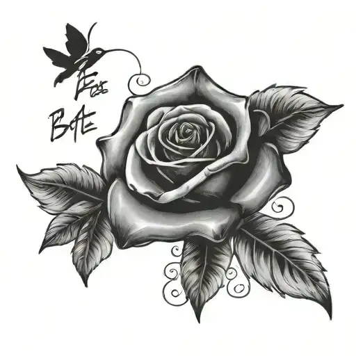 words " bye babe, I love you, stay safe  tattoo design idea