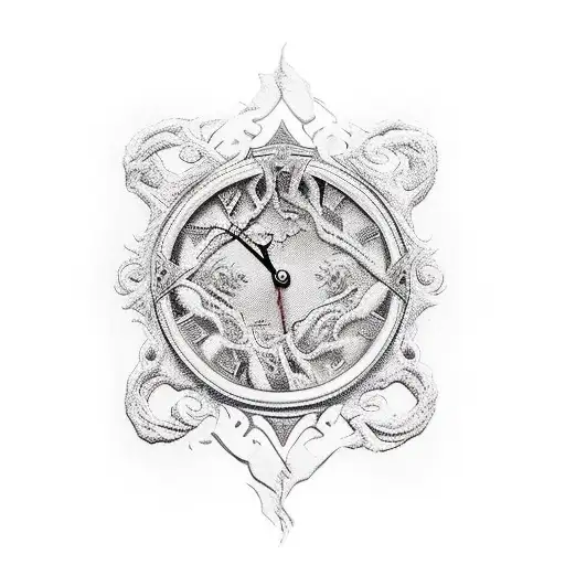 Tattoo reloj numeros online romanos