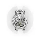 reloj con números romanos rodeado de bosque tattoo design idea