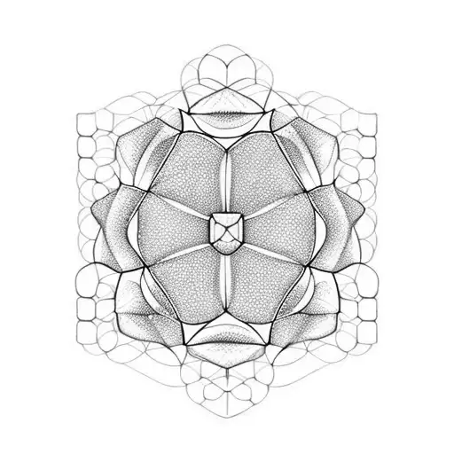 4 hexagons stacked up. they should contain a carnation, snowdrop, rose, honeysuckle, larkspur, water lily and gladious tattoo design idea