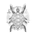 turtles and rabbit tattoo design idea