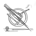 arco e flecha tattoo design idea