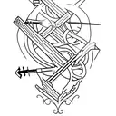 arco e flecha tattoo design idea